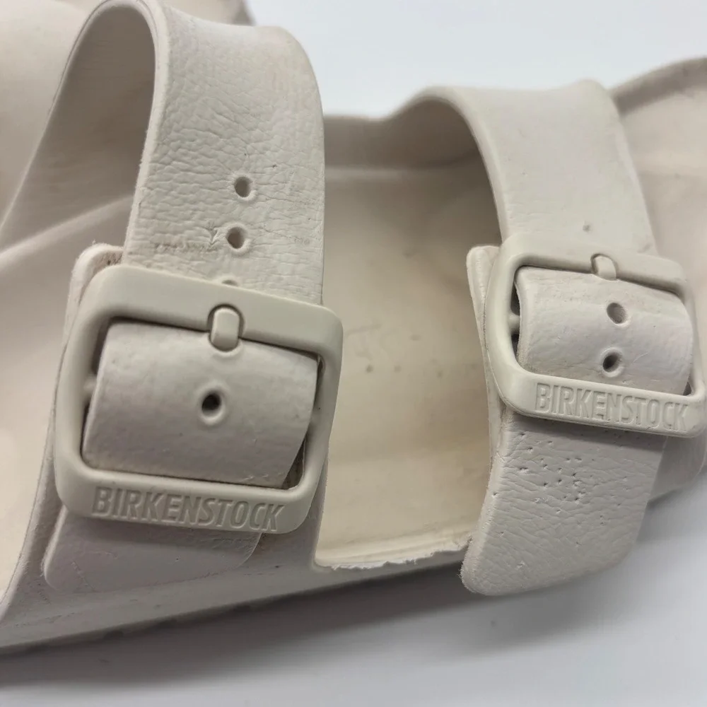 Birkenstock Arizona EVA Sandals Beige White Waterproof Slides EU 37 US 6-6.5